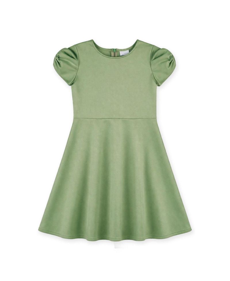 Big Girls (7-14) Scuba Knit Dress with Bow
