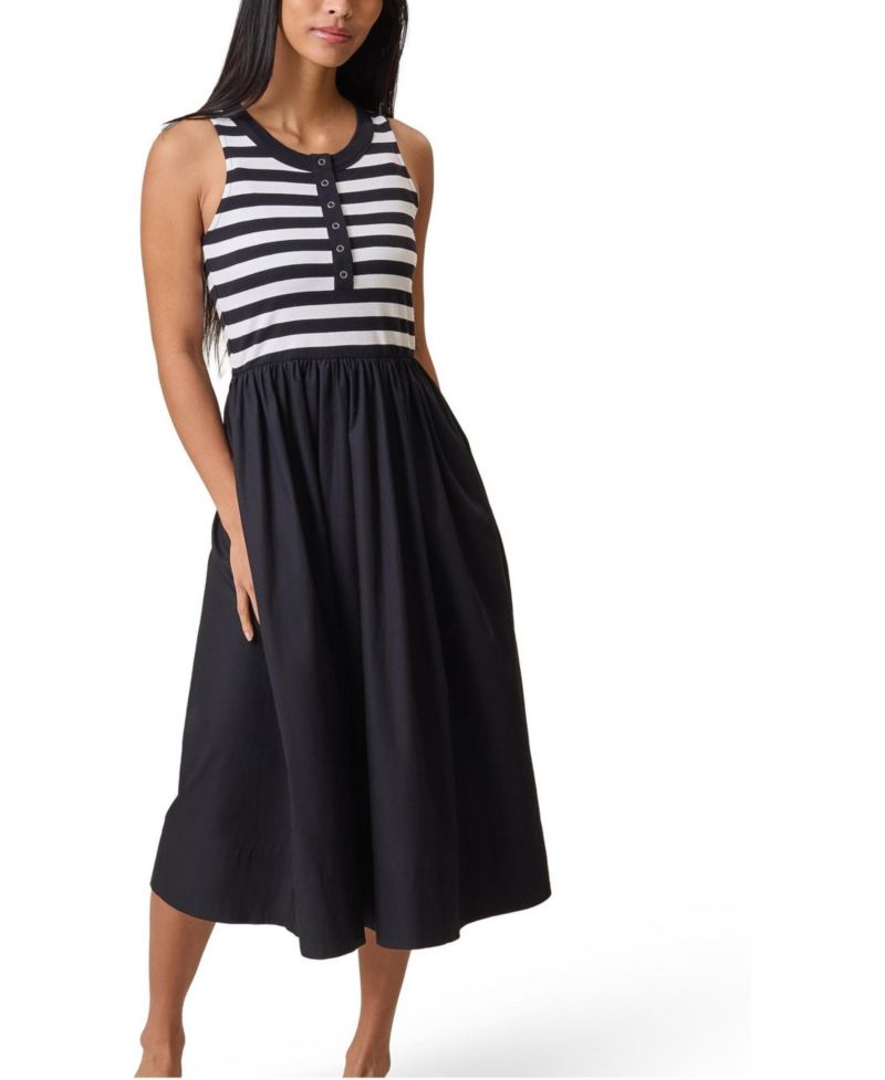 Women's Charlotte Mixed Media Nursing Midi Dress