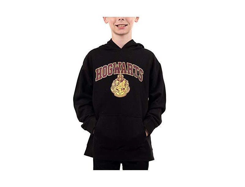 Hogwarts Crest Youth Boys Black Hooded Sweatshirt