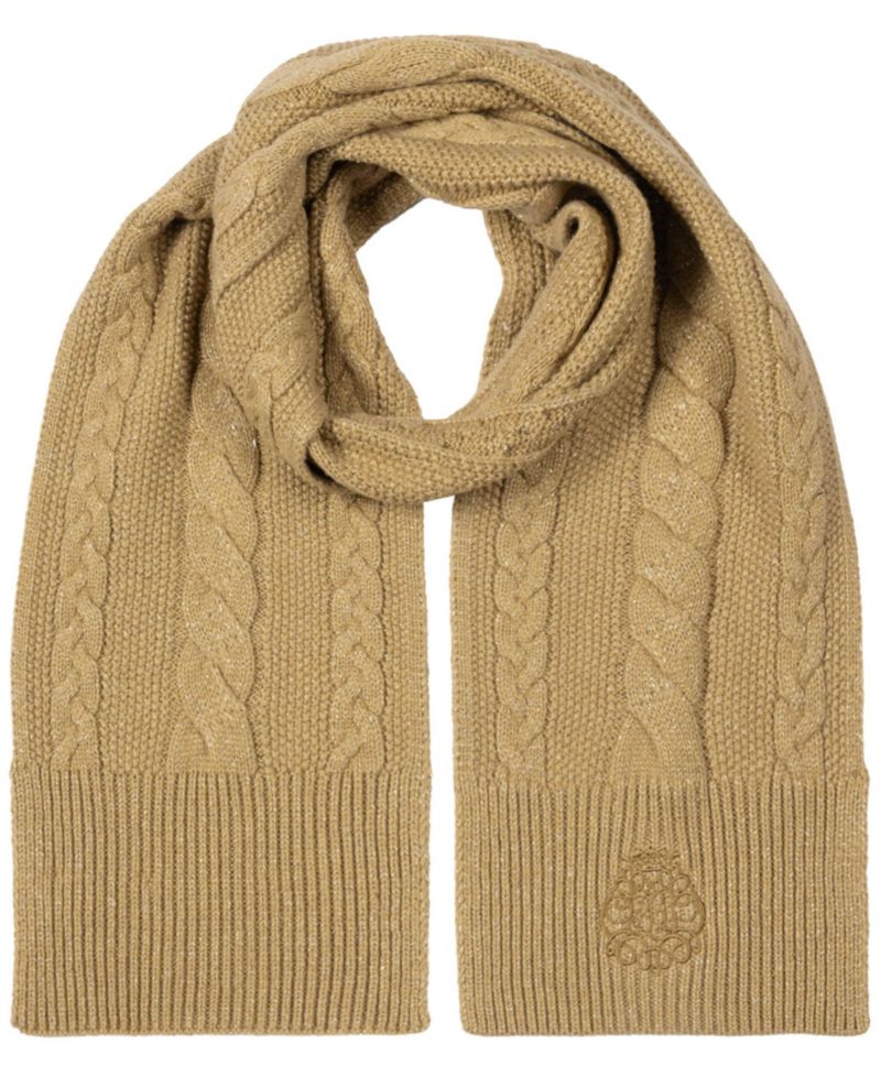 Metallic Direct Embroidery Cable Scarf