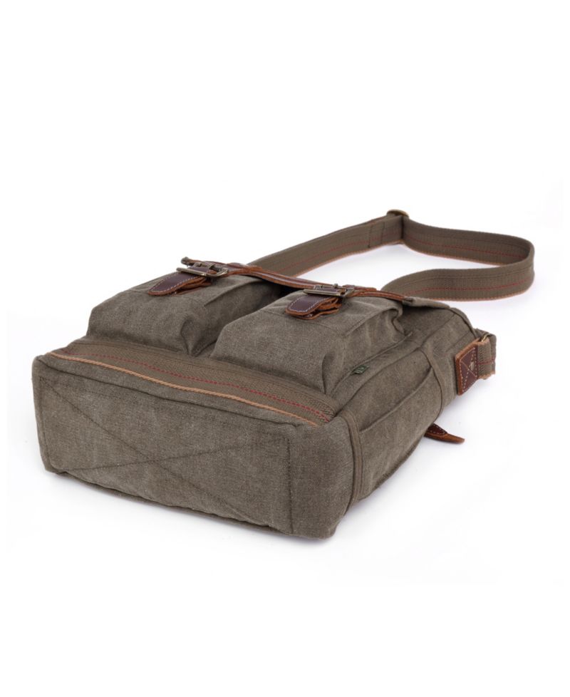Turtle Ridge 4-Pocket Canvas Crossbody Bag