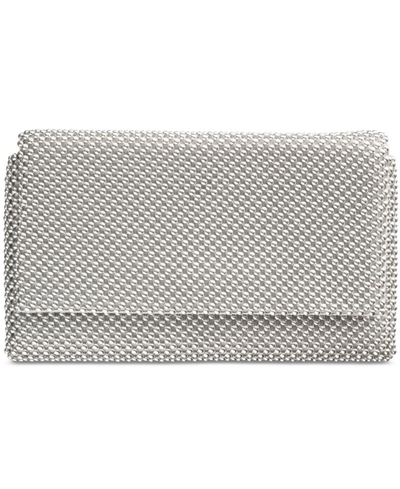 Prudence Shiny Mesh Clutch