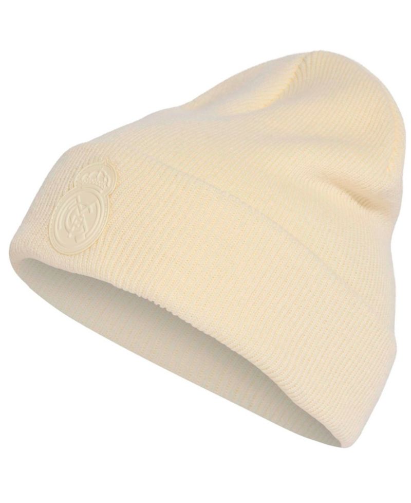 Men's and Women's Cream Real Madrid Cuffed Knit Hat