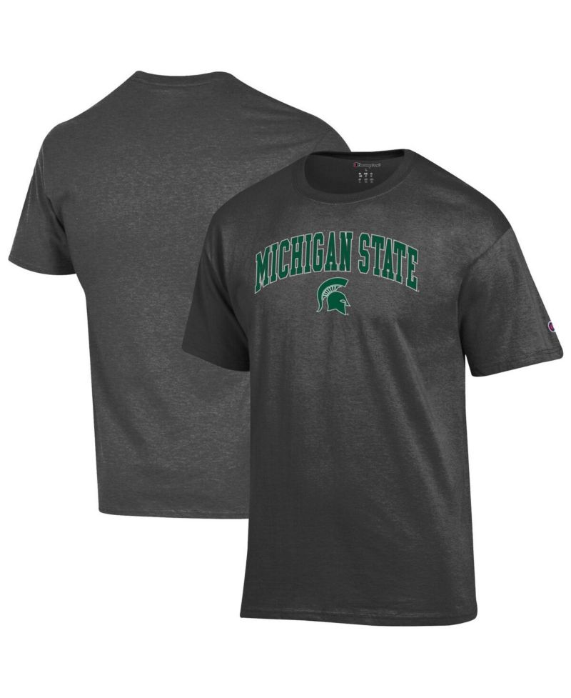 Men's Green Michigan State Spartans Arch Over Logo T-Shirt