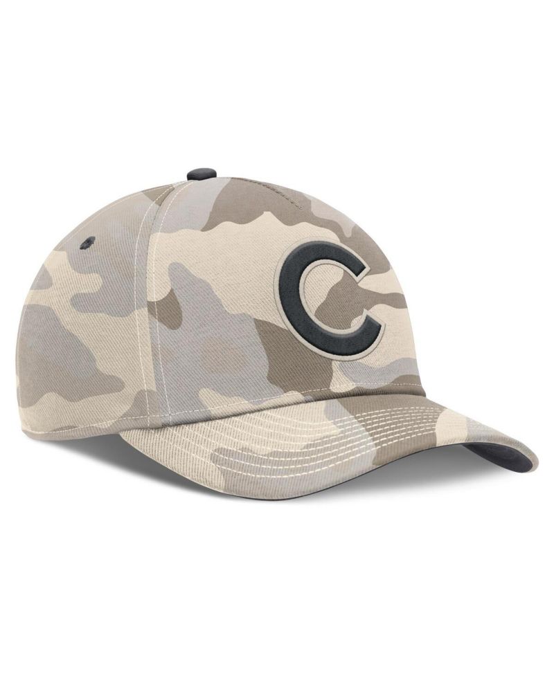 Men's Natural Chicago Cubs Camo Pack Rise Adjustable Hat