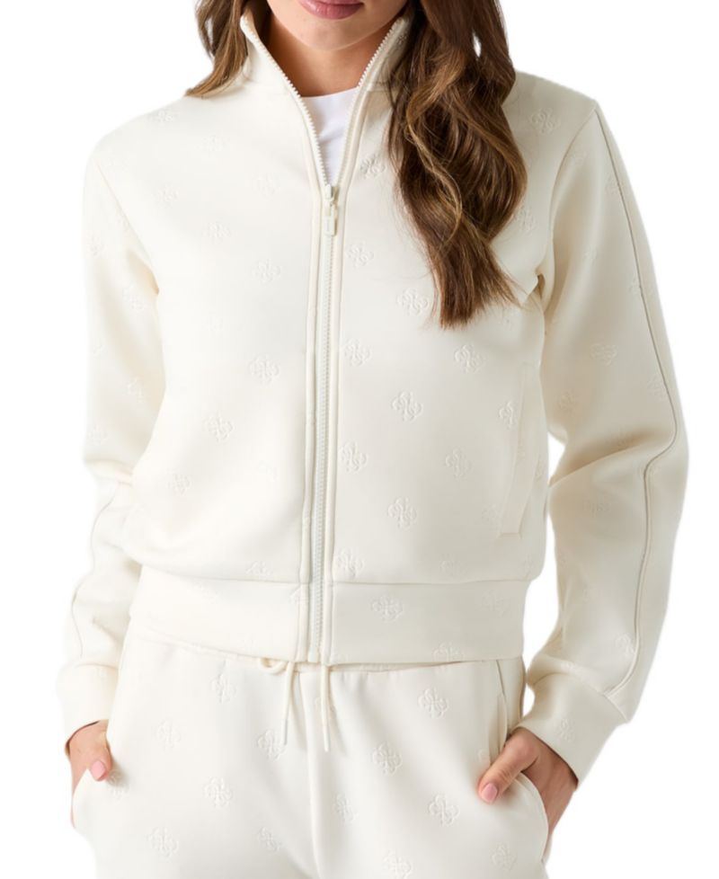 Women's Calista 4G Full Zip Scuba Knit Mock Neck Sweatshirt