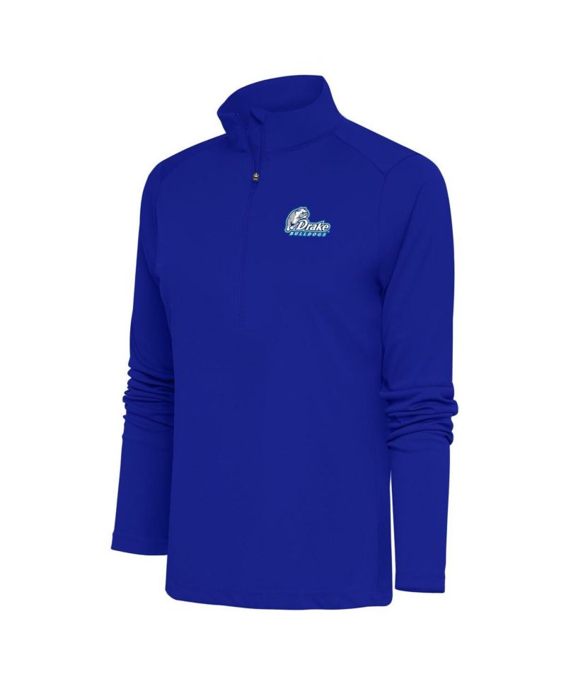 Women's Drake Bulldogs Blue Tribute Half-Zip Sweatshirt