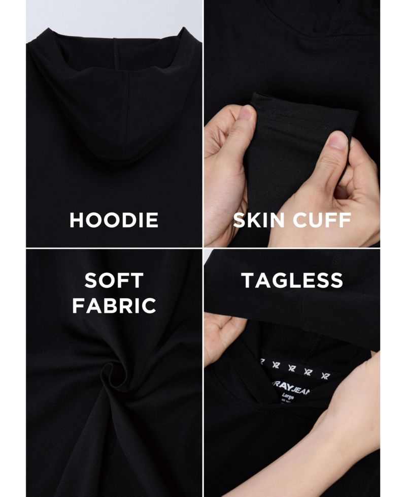 3 Pack Kids And Boys Basic Long Sleeve Hoodie T-Shirts