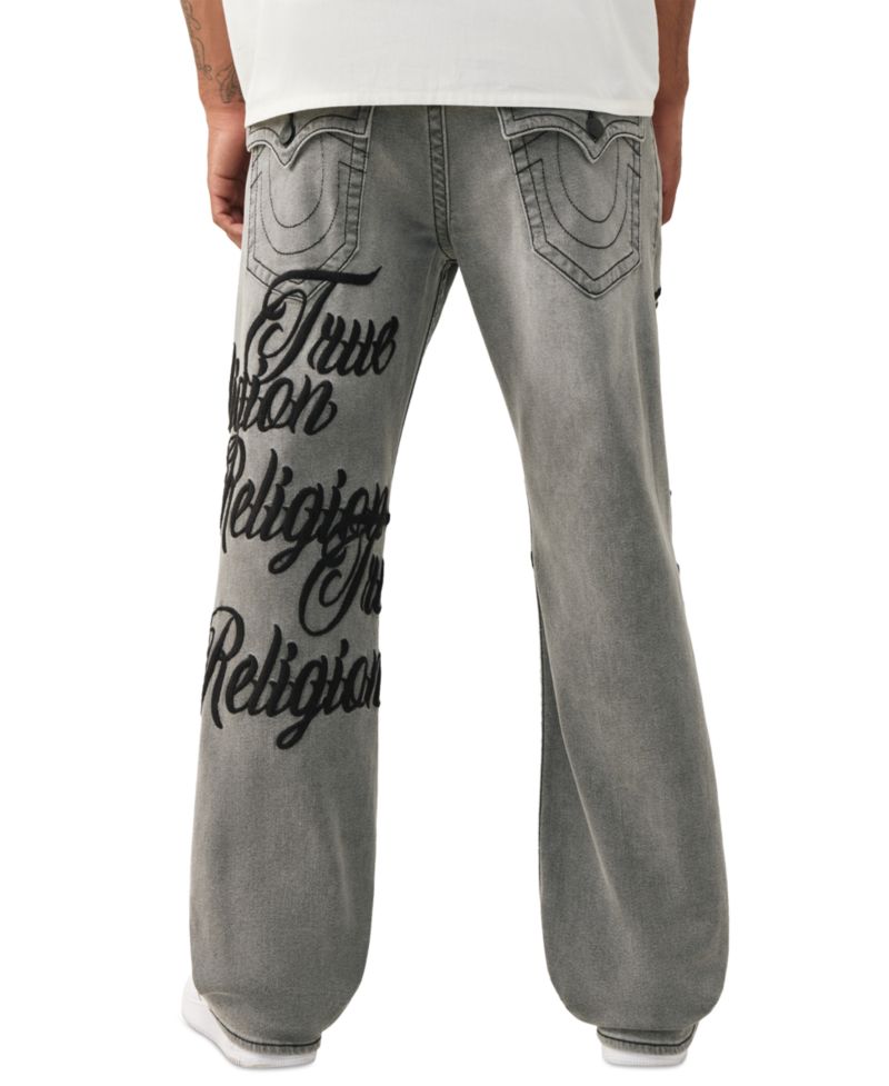 Men's Billy Bootcut Embroidered Leg Flap Jeans
