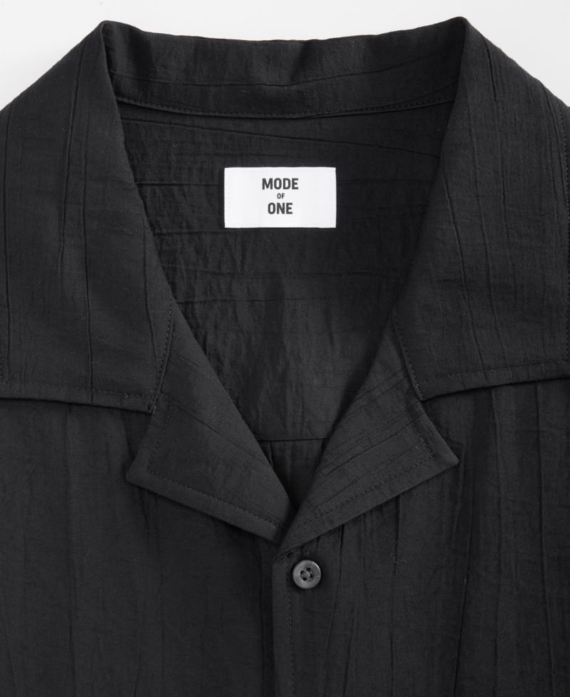 Men's Short-Sleeve Relaxed-Fit Crinkled Shirt