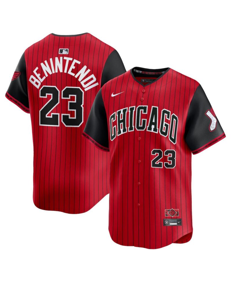 Men's Andrew Benintendi Red/Black Chicago White Sox 2025 City Connect Limited Player Jersey