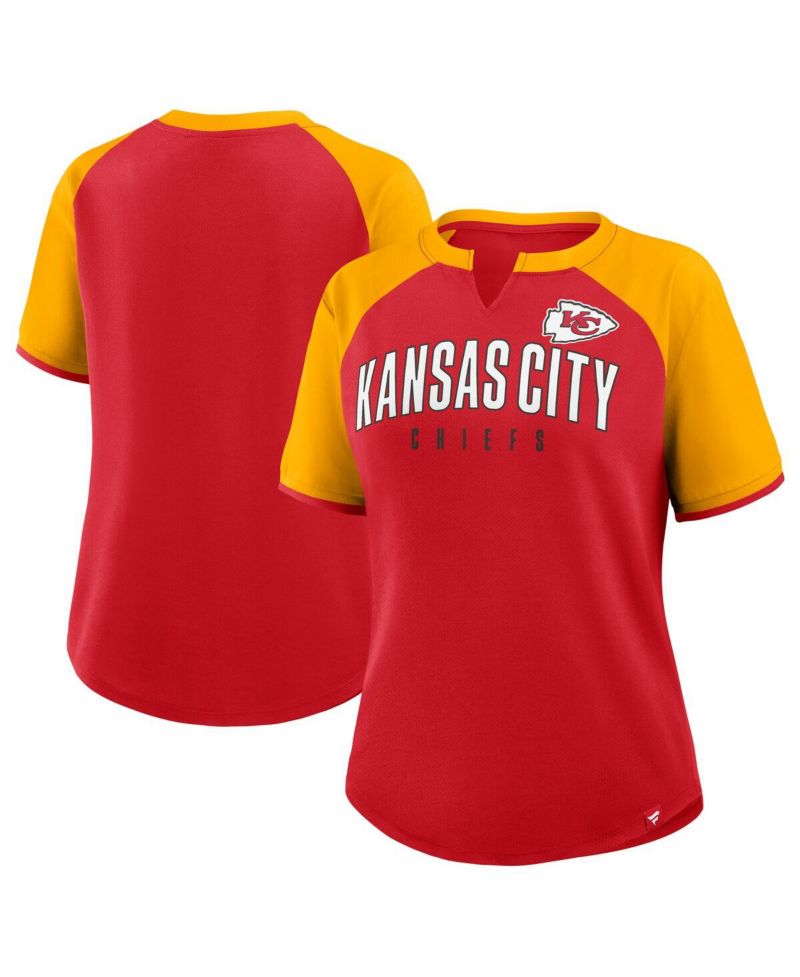 Women's Red/Gold Kansas City Chiefs Height Advantage T-Shirt