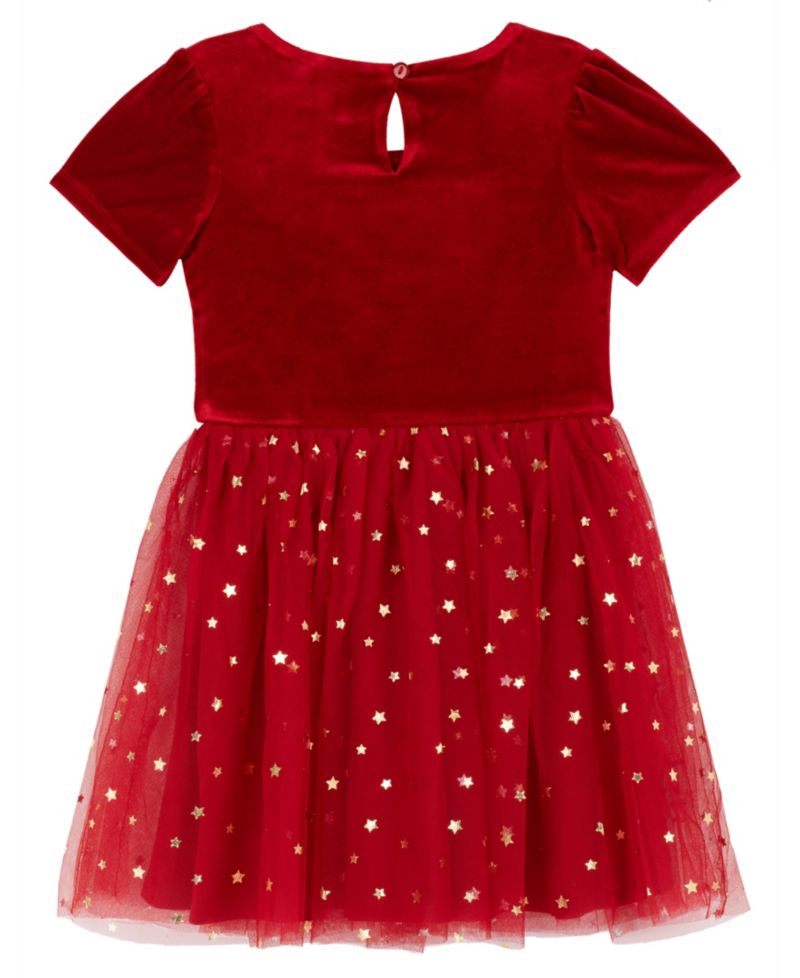 Girls' 2T-6X Nutcracker Velvet Bodice Star-Print Tutu Dress
