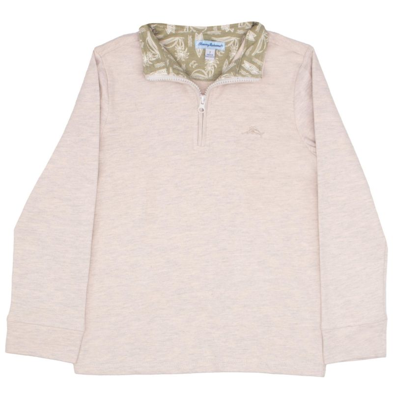 Big Boys Quarter-Zip Long Sleeve Knit Shirt