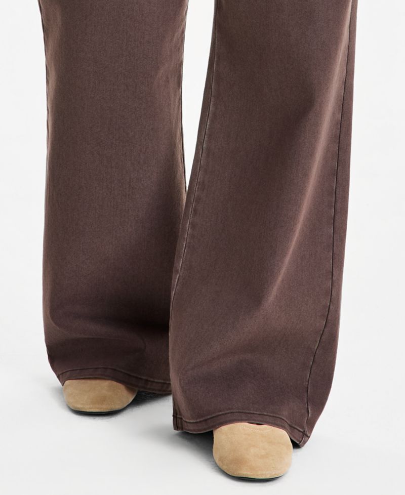 Petite High-Rise Wide-Leg Colored Jeans