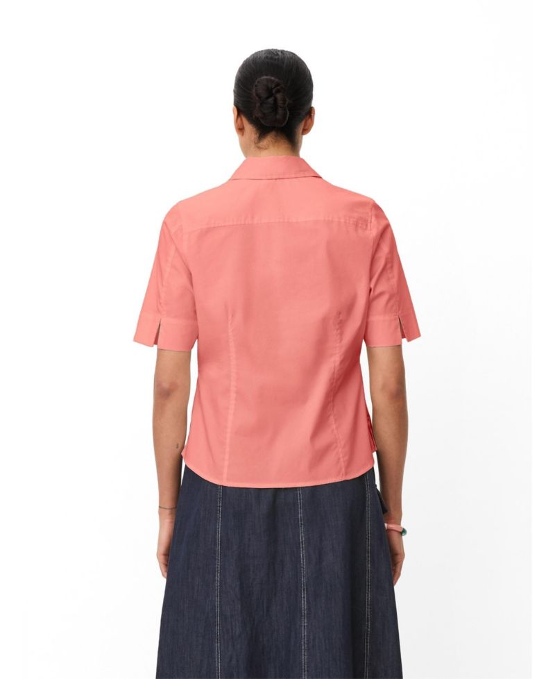 Women's Maiven Boxy Button-Up Short-Sleeve Cotton-Blend Shirt