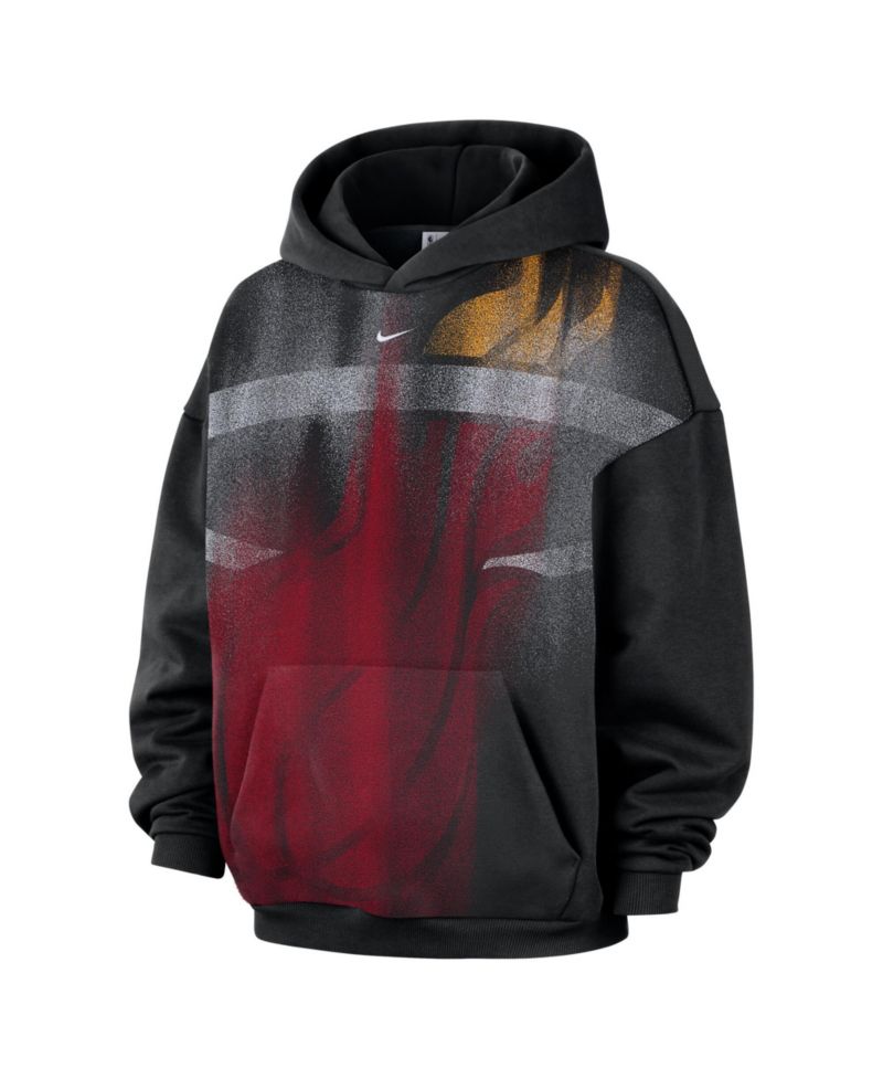 Men's Black Miami Heat 2026 Standard Issue Practice Icon Fleece Pullover Hoodie