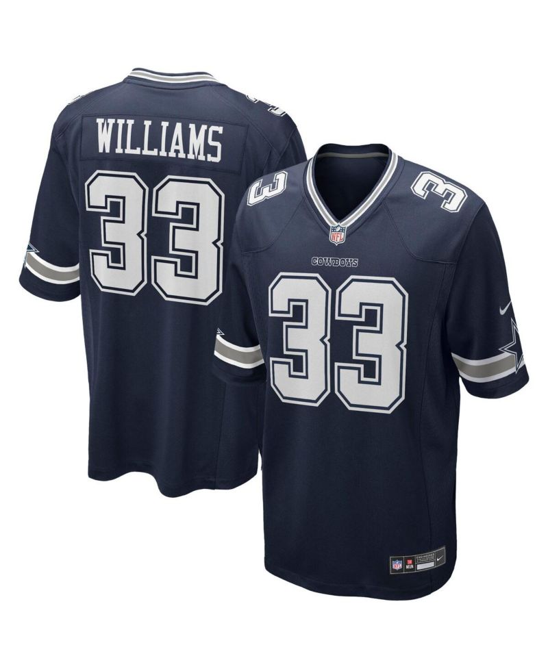 Men's Javonte Williams Navy Dallas Cowboys Team Game Jersey