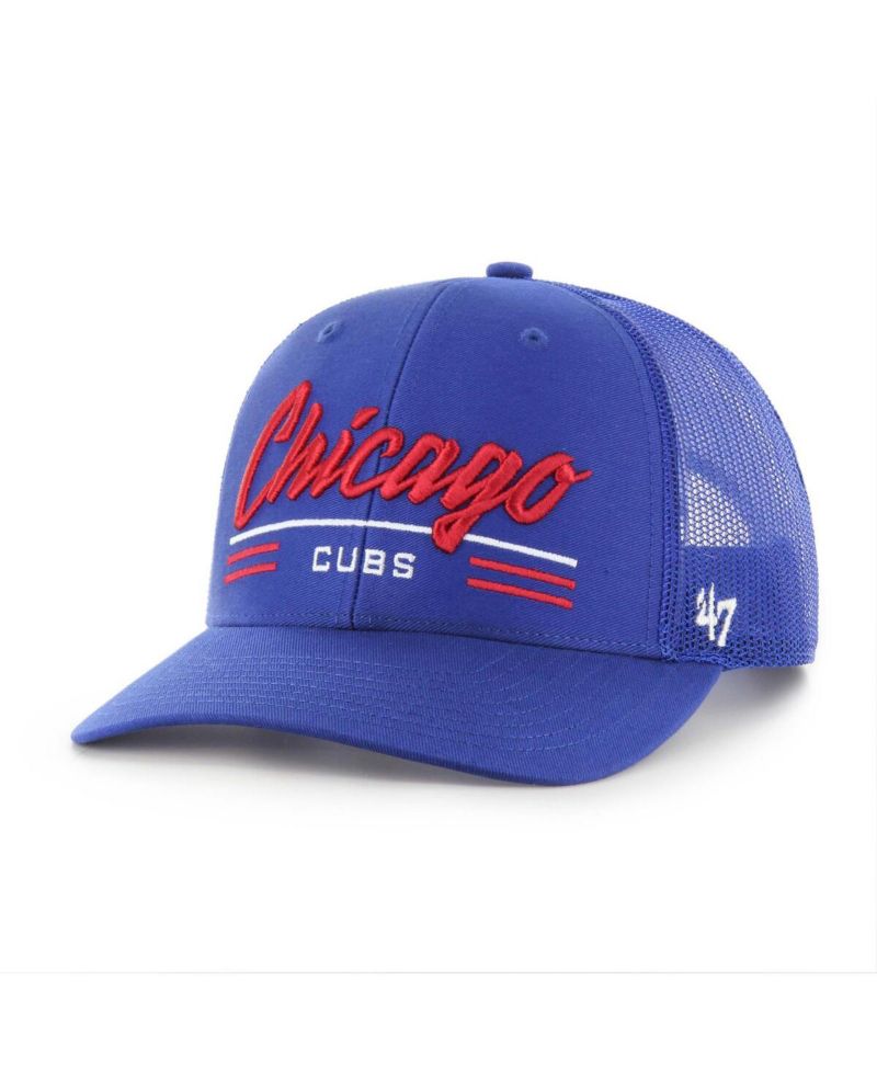 Men's Royal Chicago Cubs Garner Trucker Adjustable Hat
