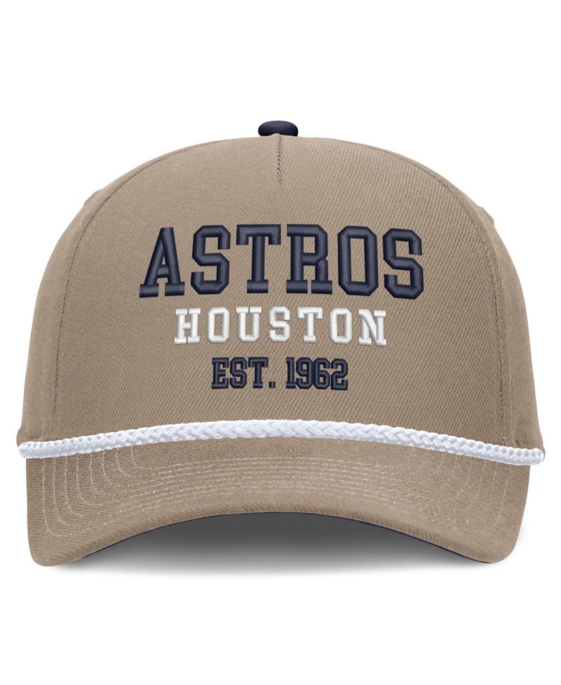 Men's Khaki Houston Astros Father's Day Rope Rise Adjustable Hat