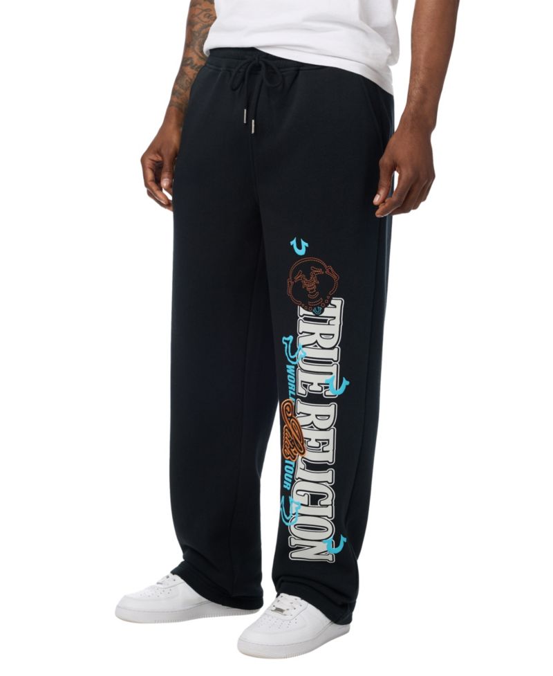 Men's Southwest Straight-Leg Puff-Print Graphic Sweatpant