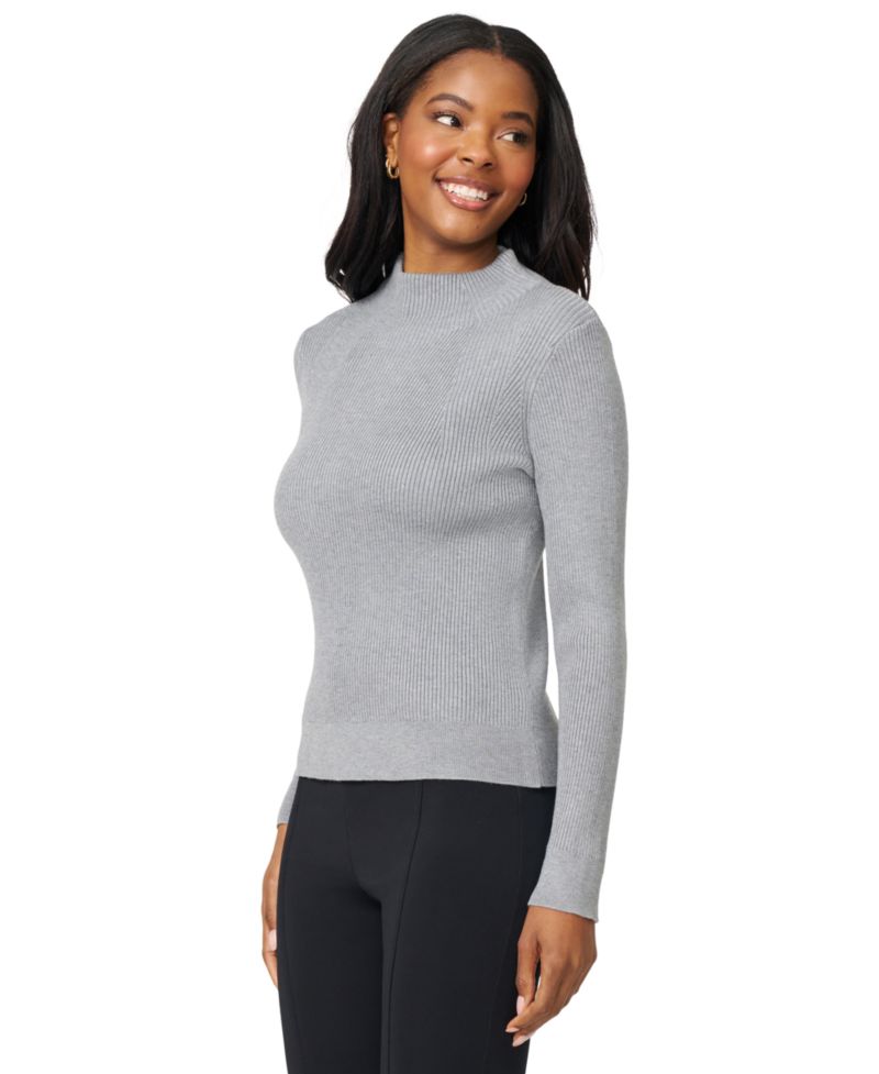 Women's Mock-Neck Rib-Knit Sweater