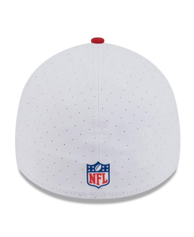 Men's White/Scarlet San Francisco 49ers 2025 NFL Training Camp 39THIRTY Flex Hat