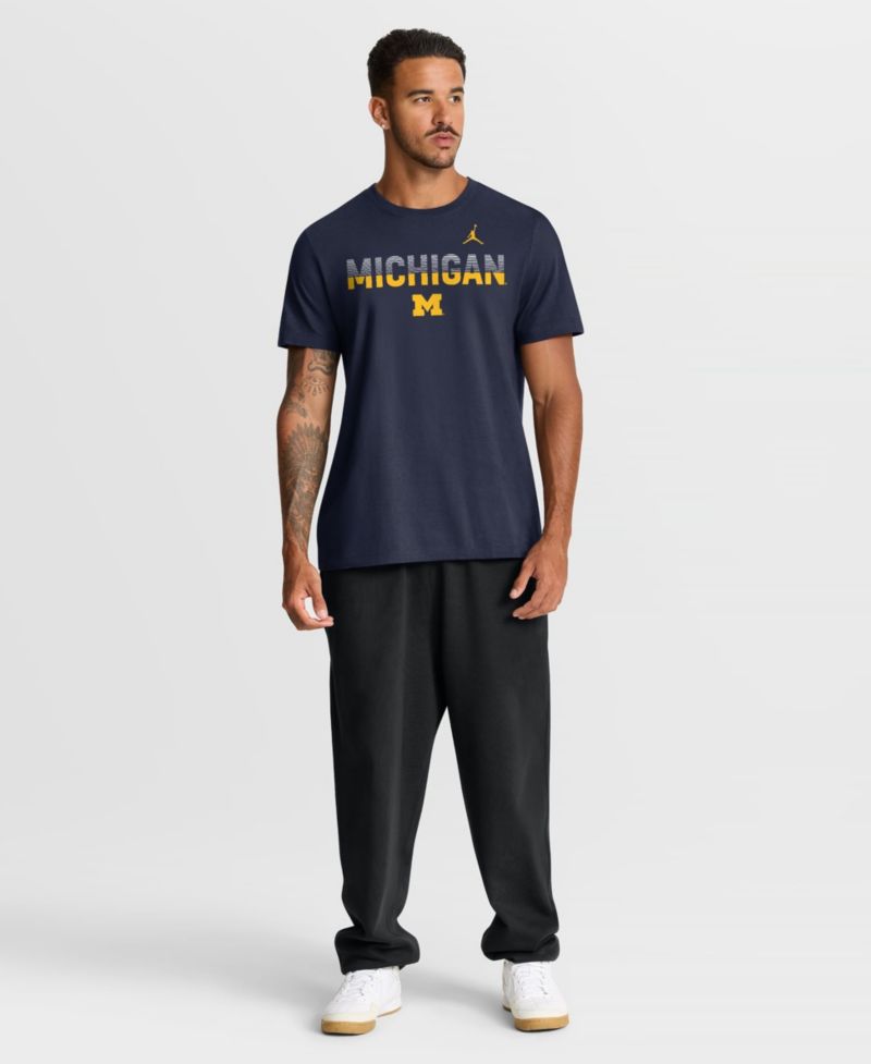 Men's Navy Michigan Wolverines Primetime Kinetic T-Shirt