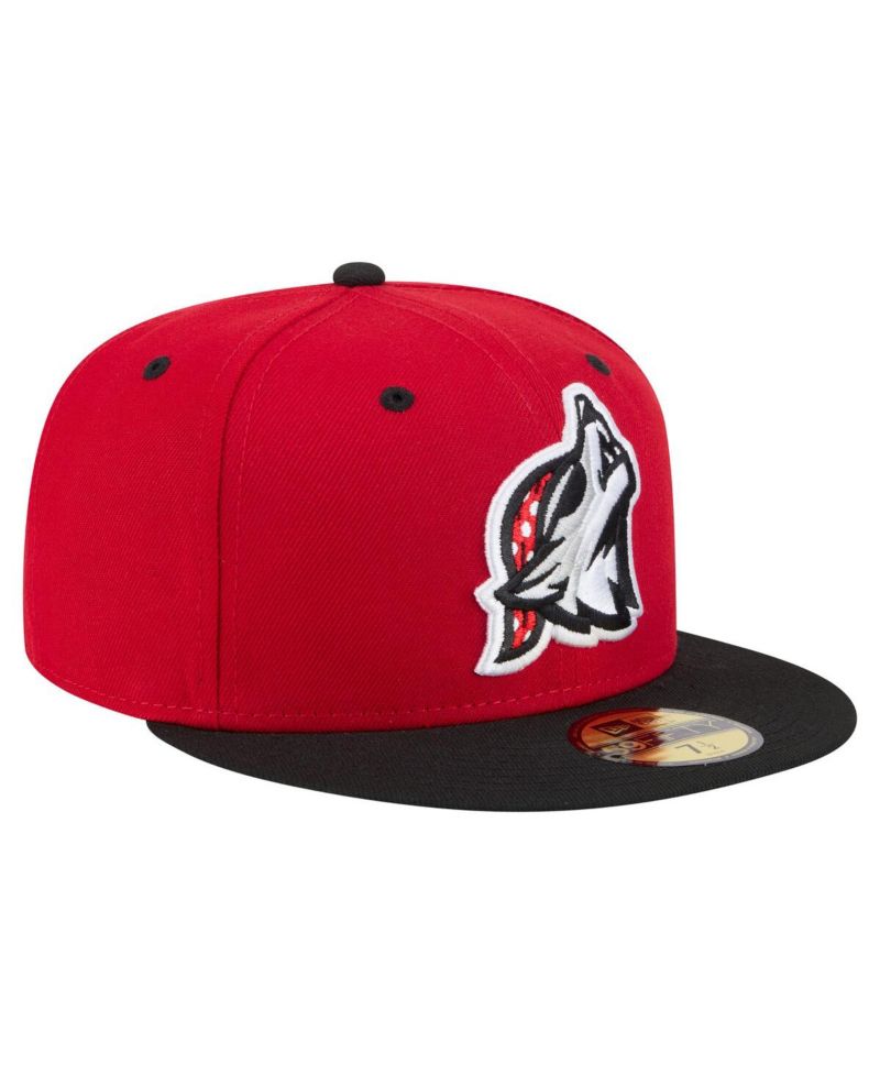 Men's Red/Black Erie SeaWolves Authentic Collection 59FIFTY Fitted Hat