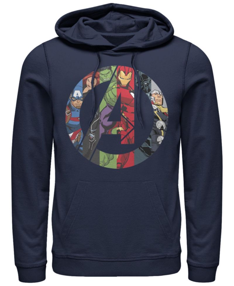 Men's Marvel Avengers Heroes Icon Fleece Pullover Hoodie