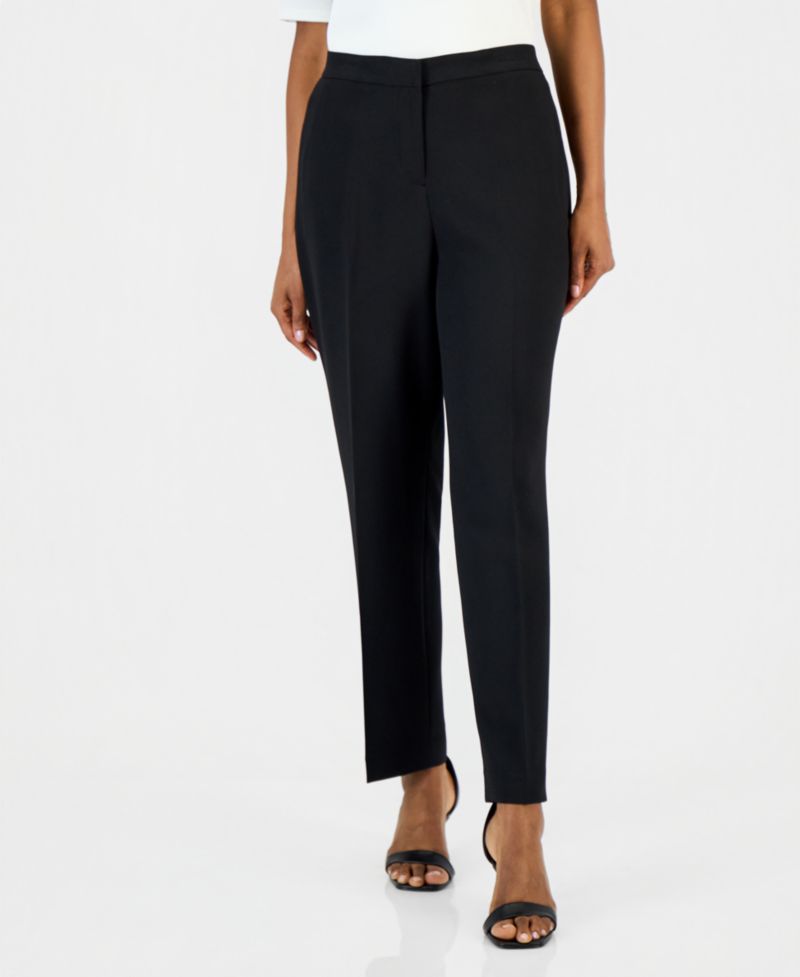 Women's Lily Stretch Crepe Straight Ankle Pull-On Pant