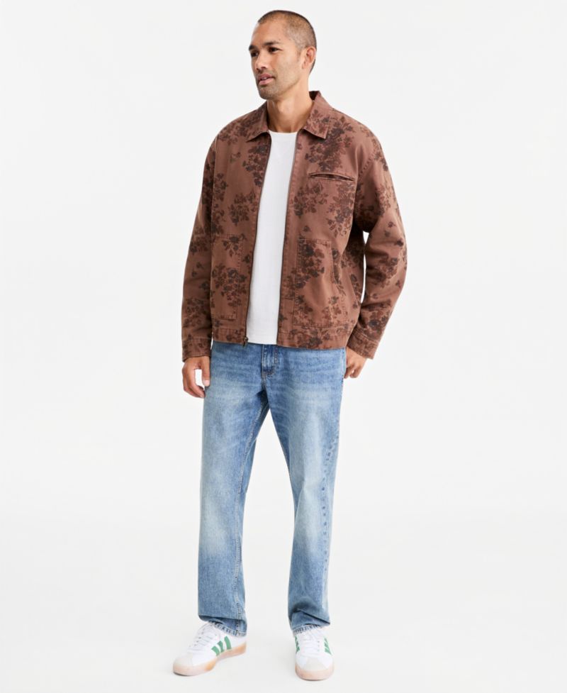Men's Floral Canvas Chore Jacket