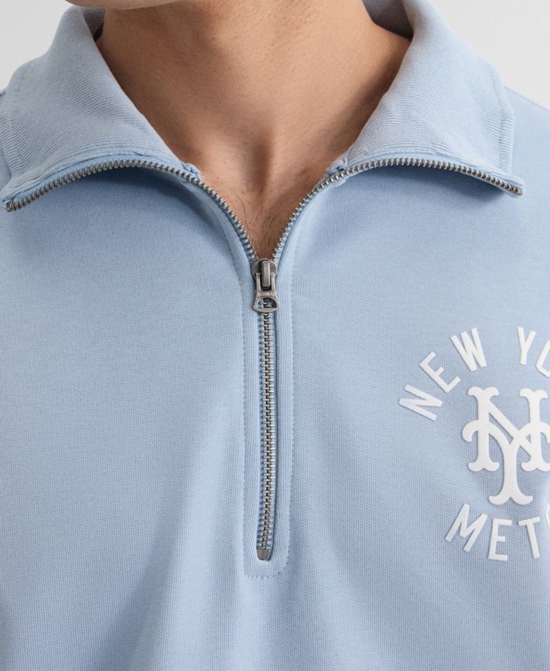 Men's New York Mets Iconic Quarter-Zip Relaxed-Fit Sweatshirt