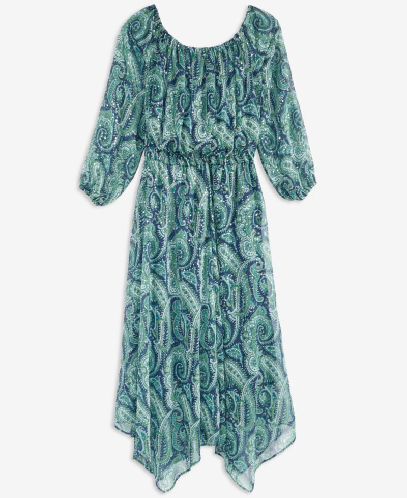Women's Off-the-Shoulder Asymmetrical Long-Sleeve Dress