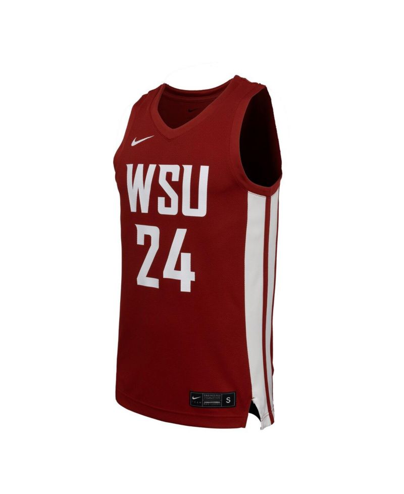 Men's Crimson Washington State Cougars Replica Basketball Jersey