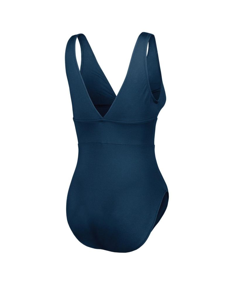 Women's 1-Piece Navy Dallas Cowboys Palm Modern V-Neck Swimsuit