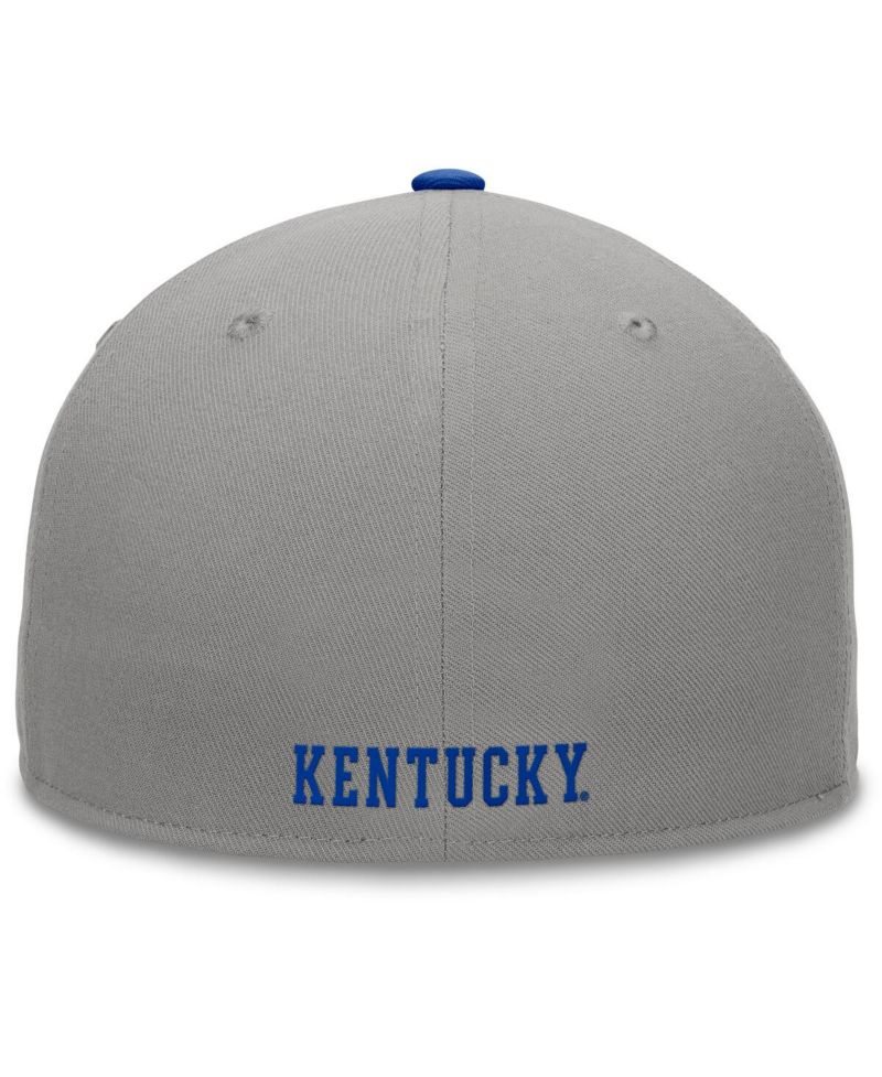 Men's Gray/Royal Kentucky Wildcats Rally Two-Tone Fitted Hat