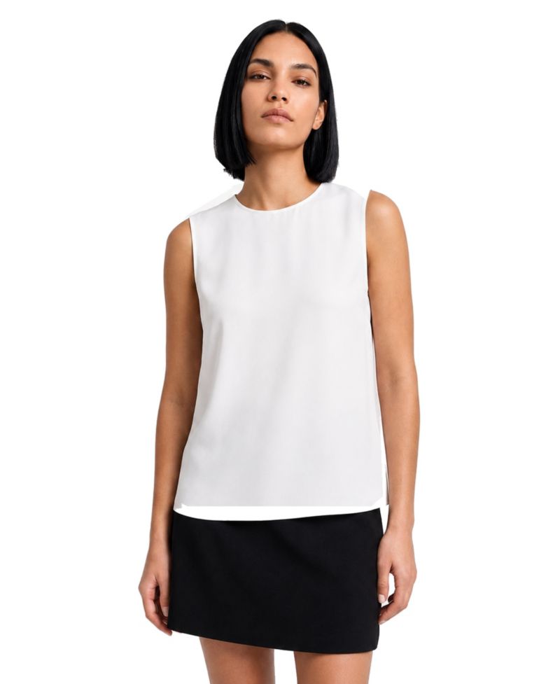 Women's Keyhole Sleeveless Woven Blouse