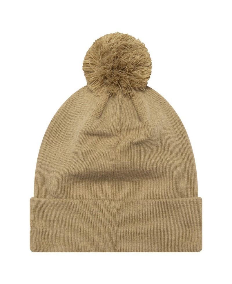 Men's Tan Tottenham Hotspur Boucle Cuffed Knit Hat with Pom
