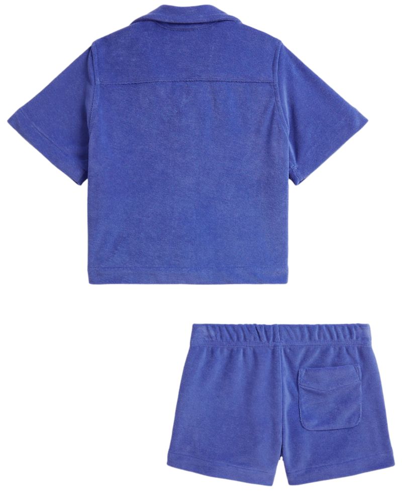 Girls' 2T-6X Terry Shirt & Short, 2-Piece Set