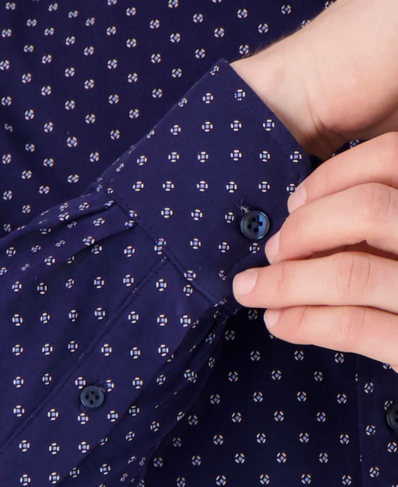 Men's Geometric Print Dress Shirt