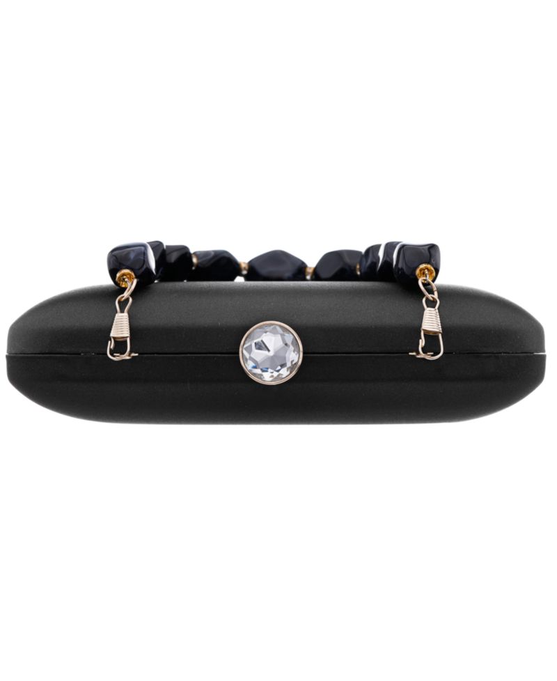Kaela Beaded Strap Minaudiere Small Clutch Handbag