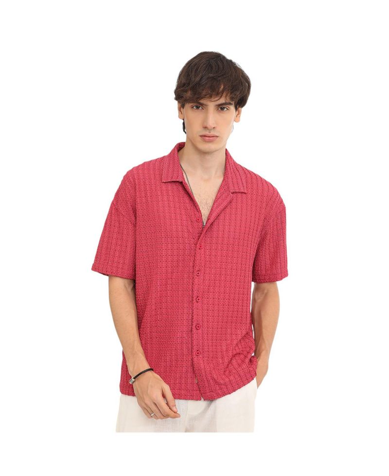 Men's Striped Fringe Shirt