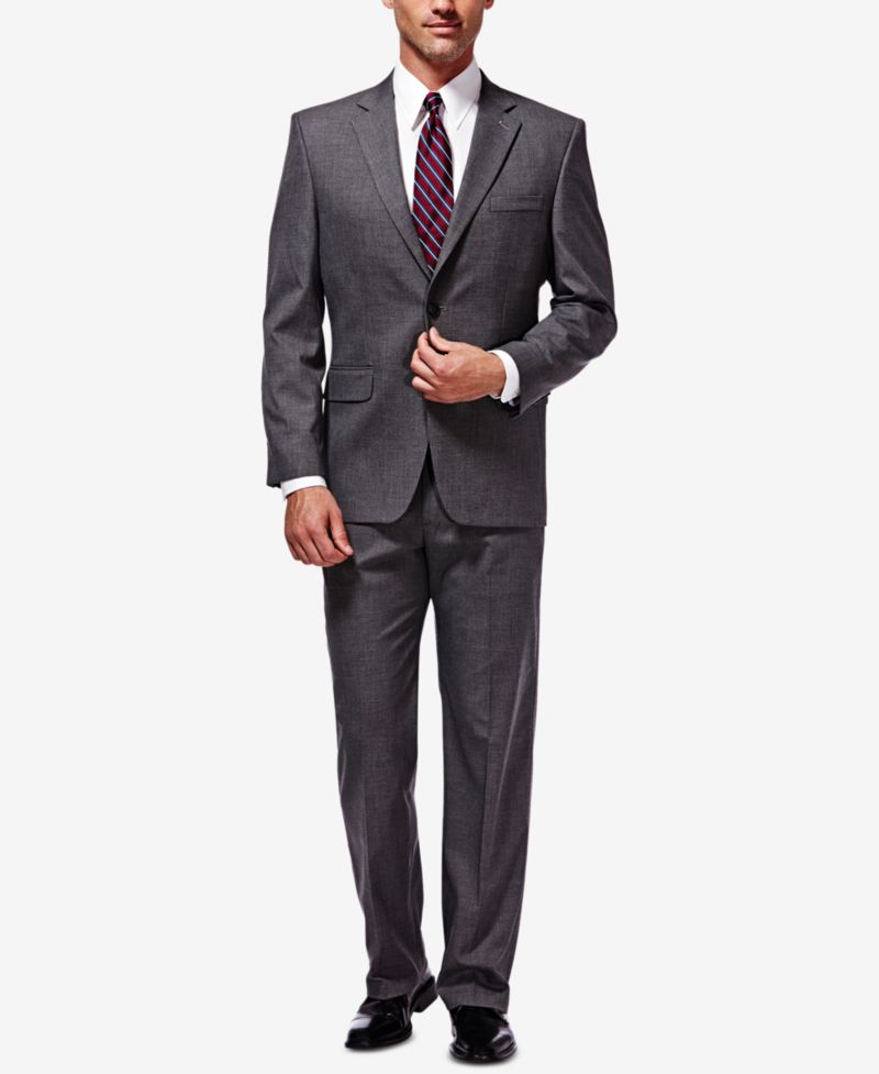 Men's Premium Stretch Classic-Fit Flat Front Suit Pants