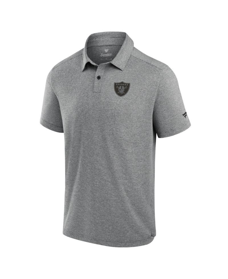 Men's Black Las Vegas Raiders Front Office Tech Polo Shirt