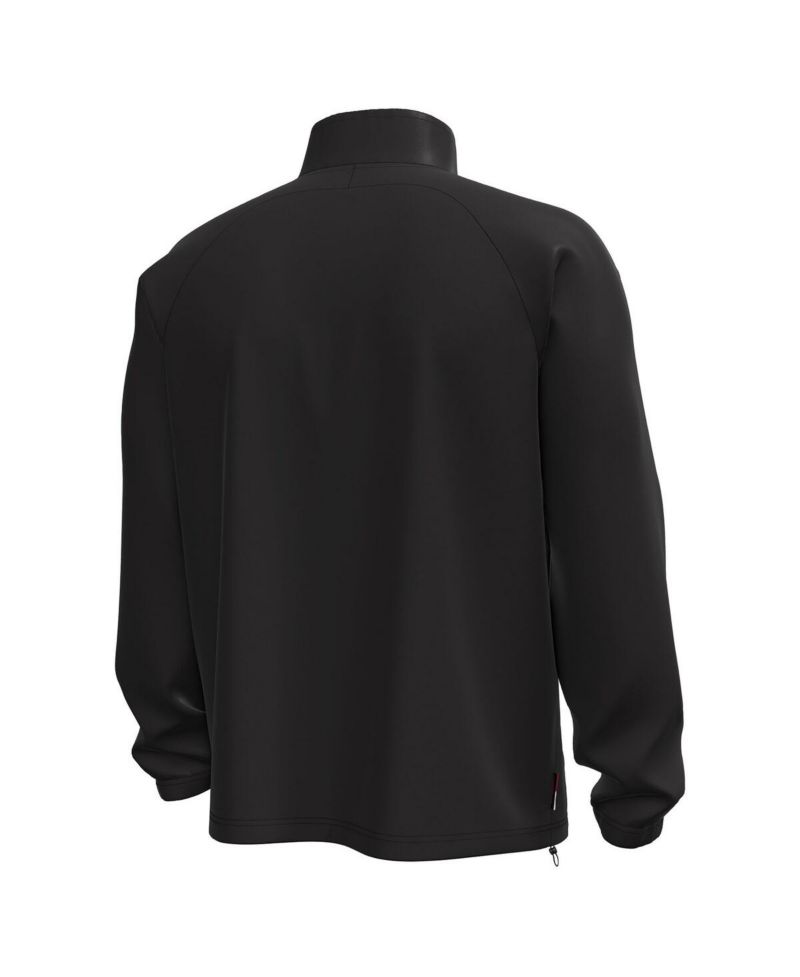 Men's Black Wisconsin Badgers Unstoppable Woven Anorak Half-Zip Jacket