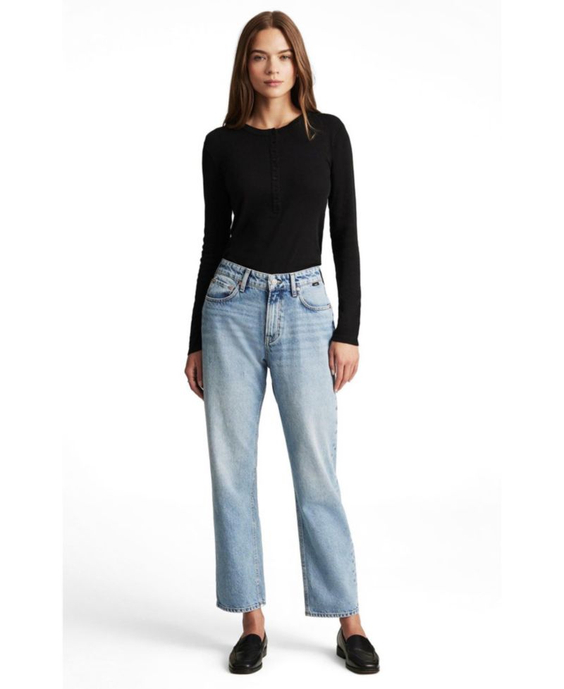 Women's Savannah High Rise Straight Leg In Lt Brushed Classic Denim
