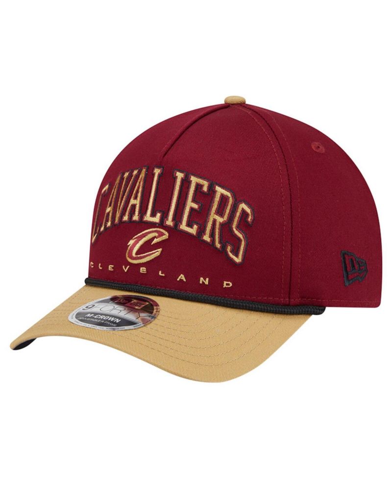 Men's Wine Cleveland Cavaliers Bold Arch COOLERA 9FORTY A-Frame M-Crown Adjustable Hat