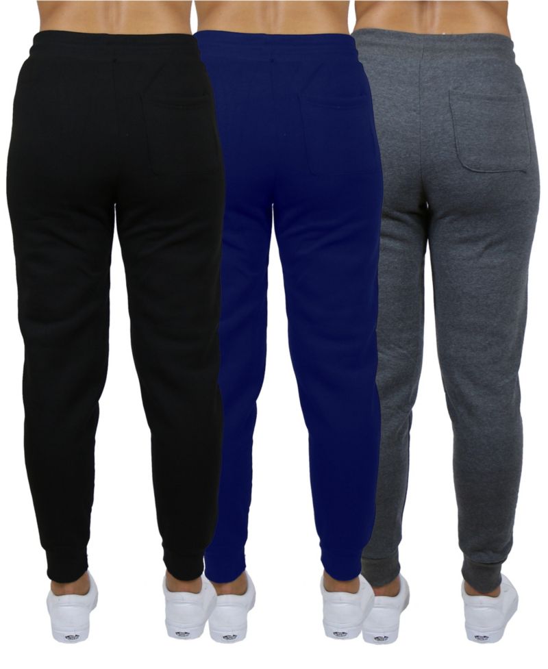 Women's Loose Fit Heavyweight Classic Fleece Jogger Sweatpants- 3 Pack