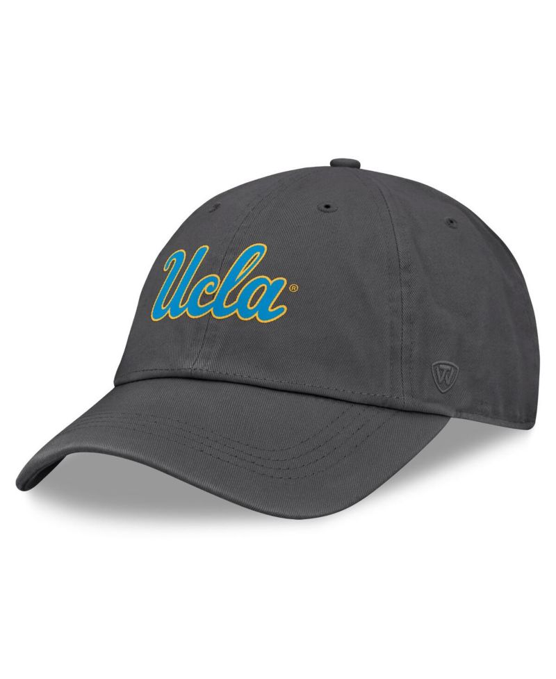 Men's Heather Charcoal UCLA Bruins Team Logo Washed Adjustable Hat